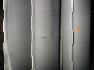cracked furnace component